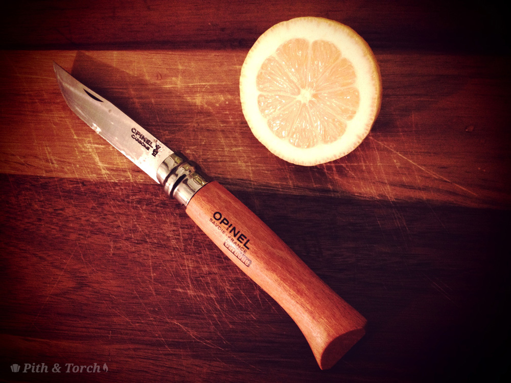 Opinel No 8 Knife with Lemon by Pith and Torch